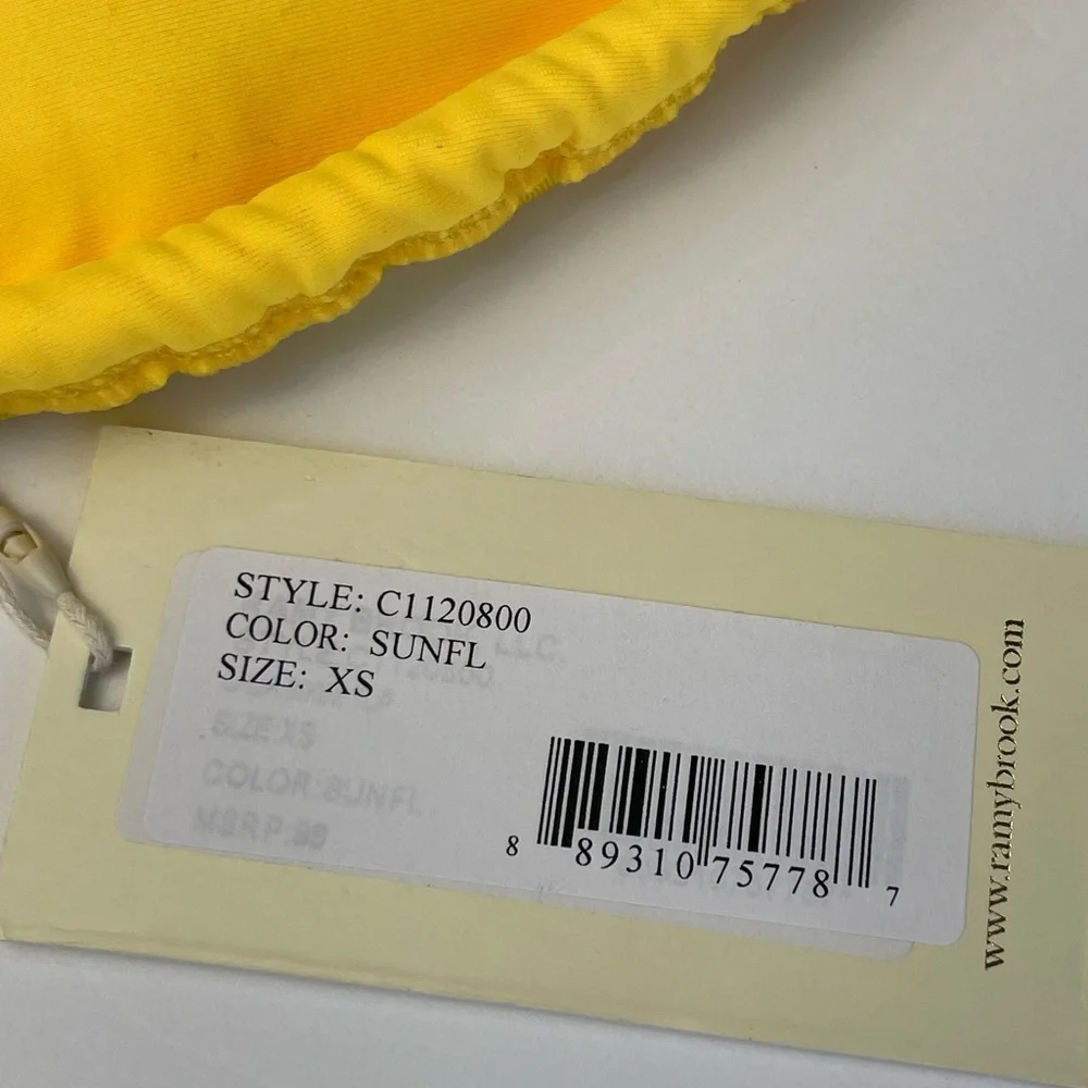NWT Ramy Brook Bikini Lalia Bikini Top Sunflower Size XS